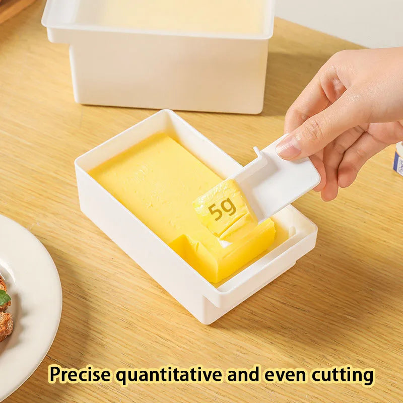 Butter Cutter Box with Lid Clear Lid and Cutter Space-Saving  Dustproof Durable Cheese Storage Box For Home Food Storage