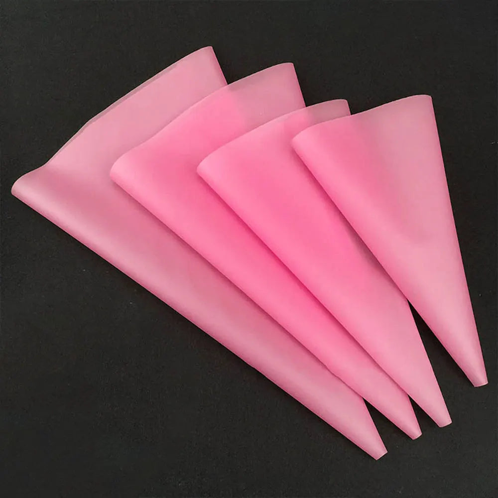 Silicone world 4Pcs Kitchen Gadgets Cream Pastry Bag DIY Cake Decorating Food Grade EVA Baking Accessories Reusable Piping Bags