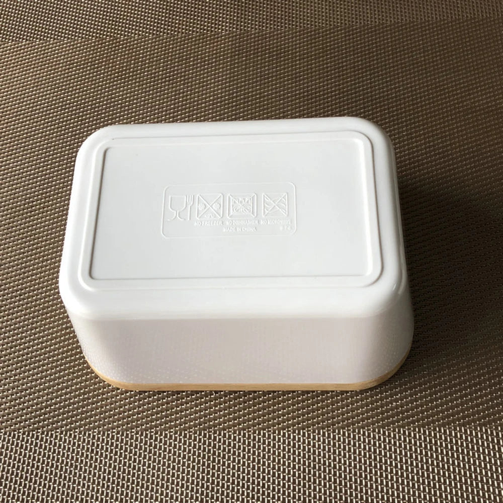 225/250/400g Butter Box Dish With Lid Holder Storage Container Wood Serving Box Hotel Kitchen Tools Dinnerware Tableware