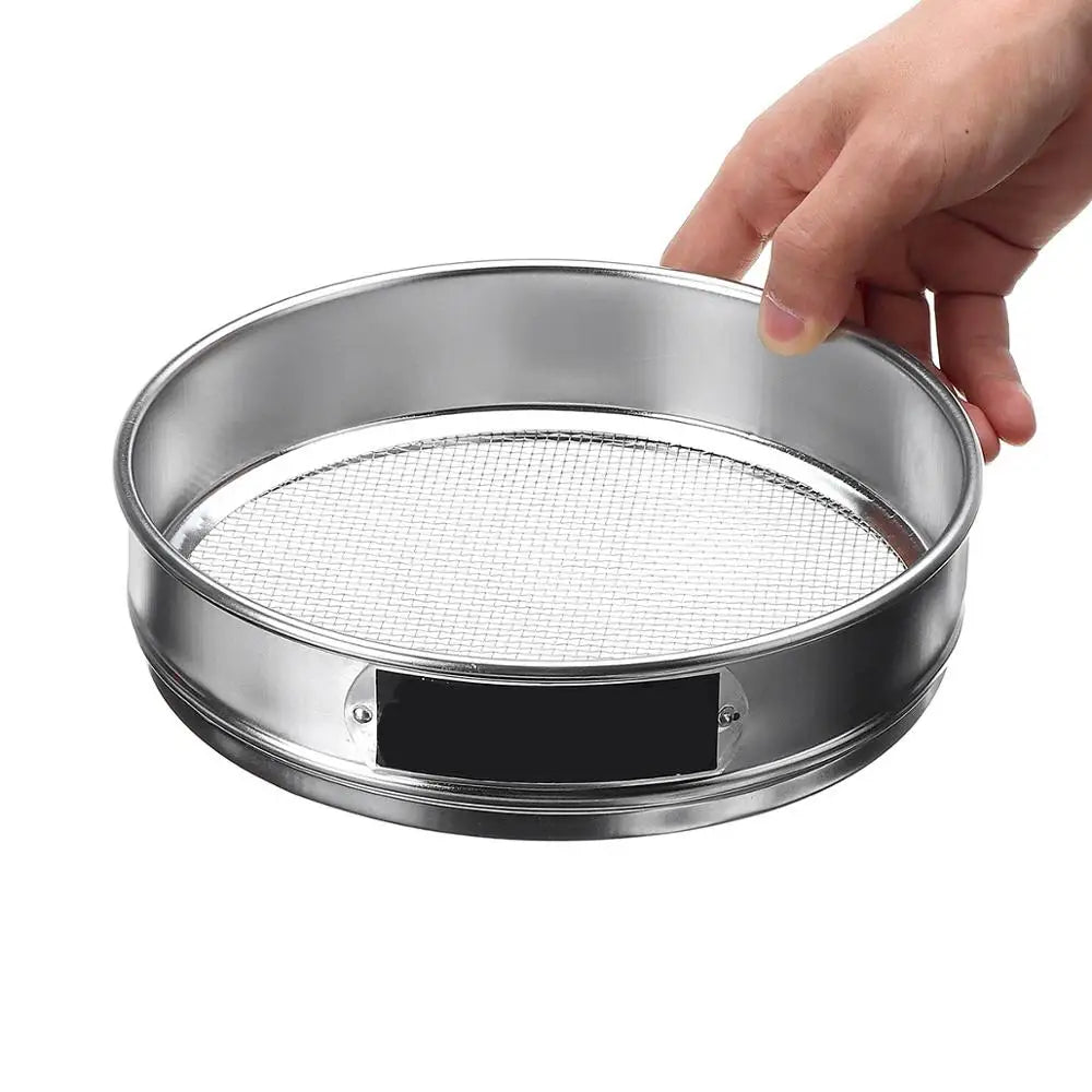 4-300M Round 304 Stainless Steel Flour Sieve Kitchen Food Bean Filter Screen Lab Powder Filter Sieve Strainer Sifter Baking
