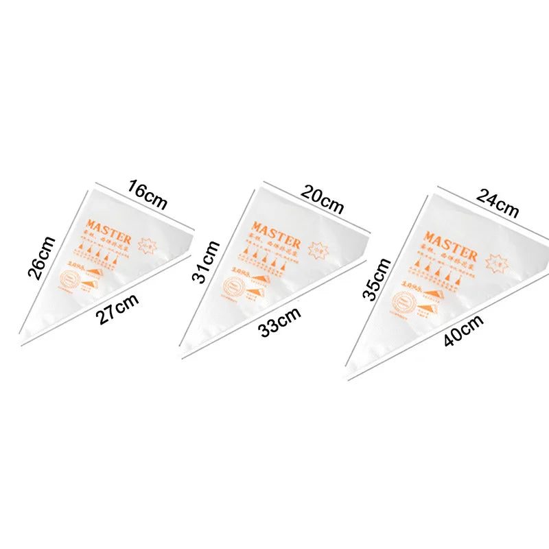 100/50/20 PCS Disposable Pastry Bags Cake Cream Decoration Kitchen Icing Food Preparation Bags Cup Cake Piping Tools For Baking