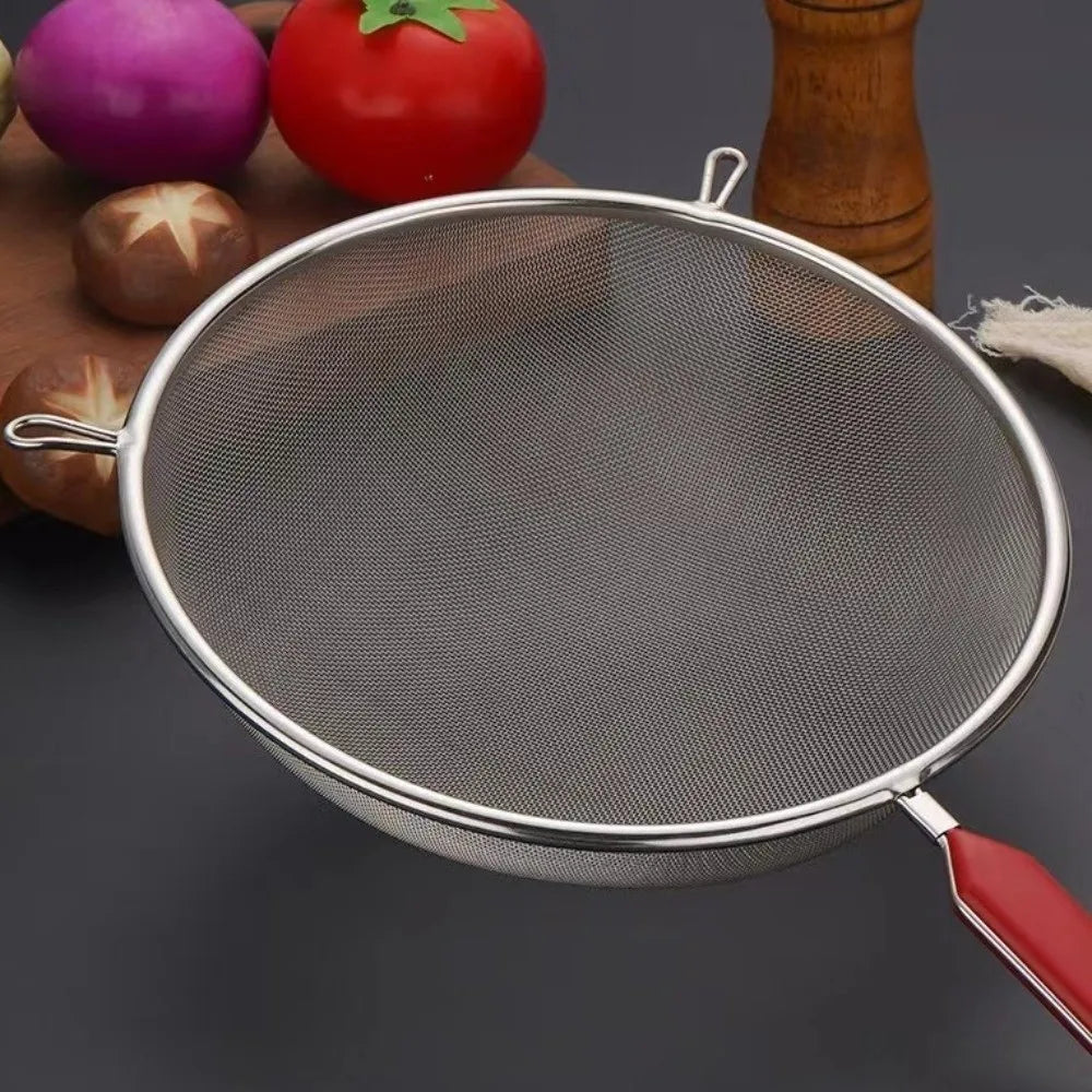 Stainless Steel Food Strainer Colander Easy to Clean Rust-Proof Matcha Sifter Small 14 16 18 20 22cm Tea Strainer for Kitchen