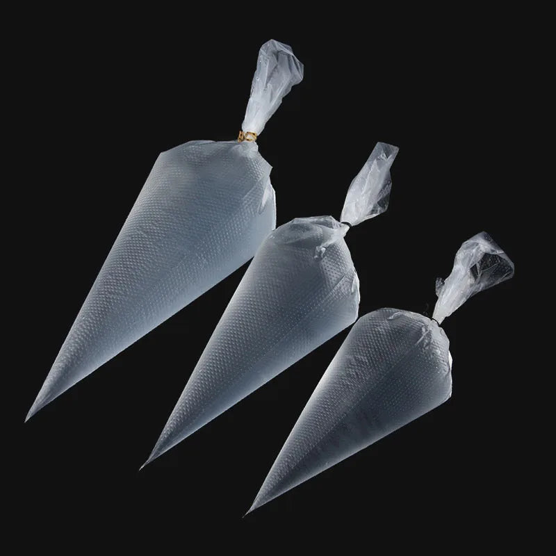 100pcs Thicken Disposable Pastry Bag Small/Large Size Piping Bag for All Size Nozzles Cake Cream Bag Bakeware Tool Fast Shipping