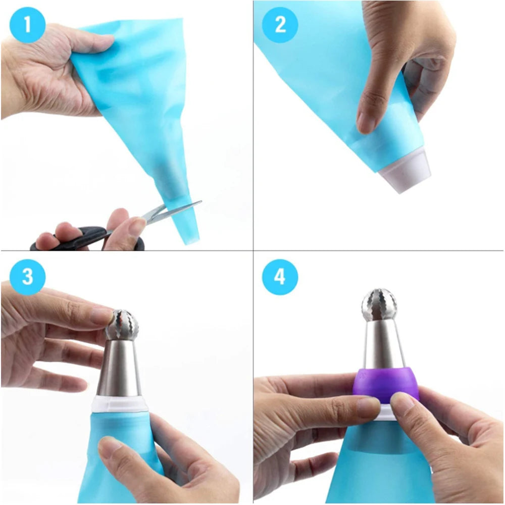 Silicone world 10/12/14/16/18/20/22 inch Cream Bag Kitchen Cake Lcing Piping Cake Decorating Tools Reusable TPU Pastry Bags