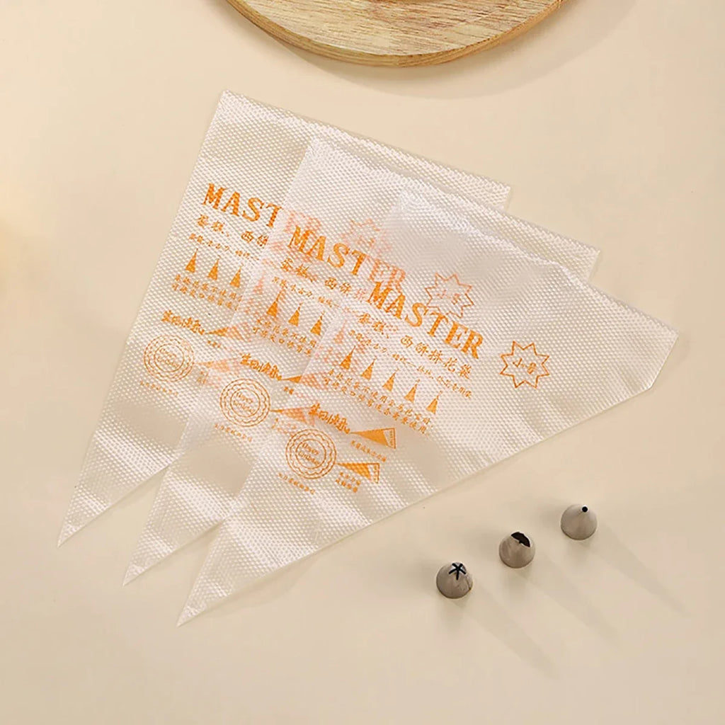 100 PCS Thick Disposable Pastry Bags DIY Cake Cream Decoration Piping Bag Icing Bag Baking Supplies Pastry Sleeves