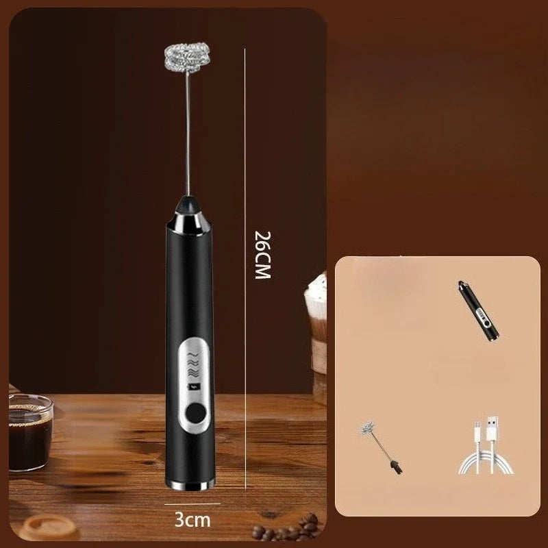 Rechargeable Wireless Electric Milk Frother Coffee Blender Egg Beater Whisk Milk Shaker Mixer Foamer Food Blender