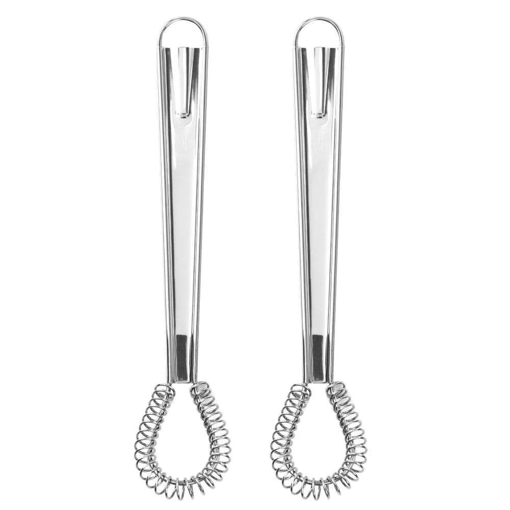1Pcs Stainless Steel Spring Manual Whisk Egg Beater Handheld Mini Kitchen Eggs Mixer