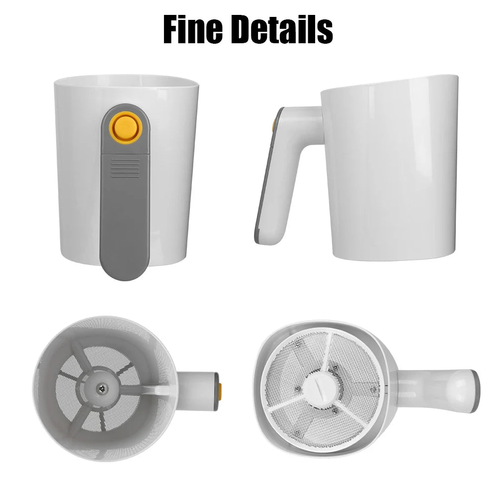 Handheld Icing Sugar Powder Electric Flour Sieve Screen Cup Shaped Baking Flour Sifter Kitchen Pastry Cake Tool Stainless Steel