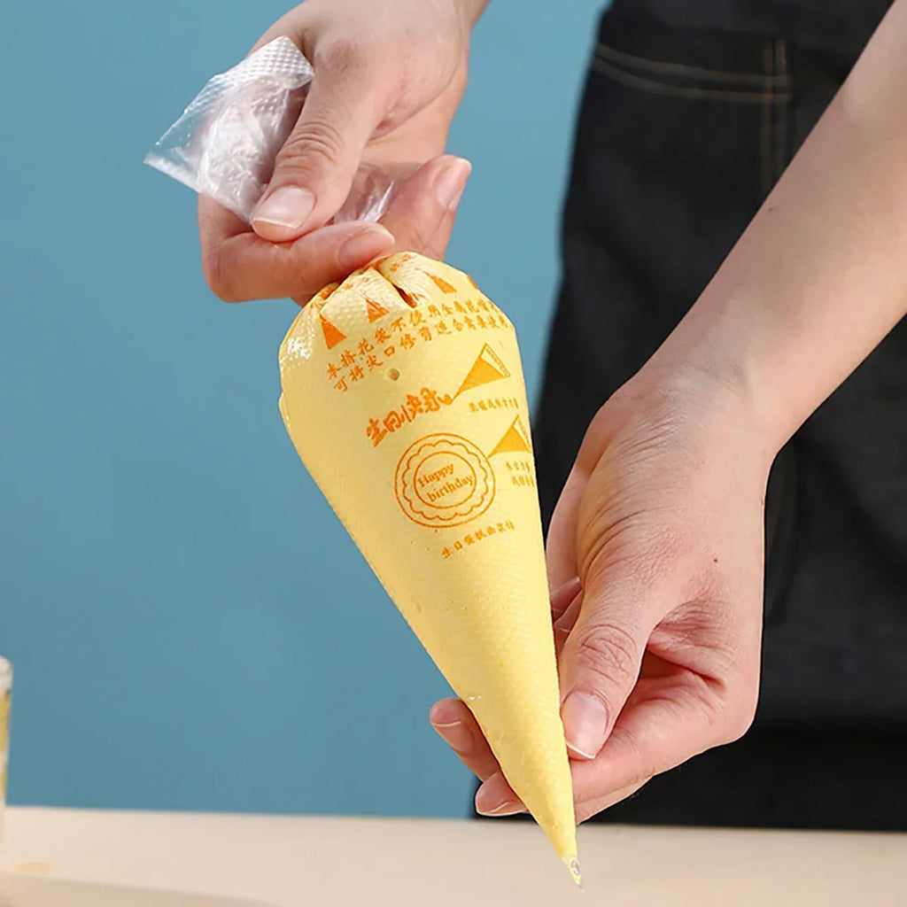 100 PCS Thick Disposable Pastry Bags DIY Cake Cream Decoration Piping Bag Icing Bag Baking Supplies Pastry Sleeves