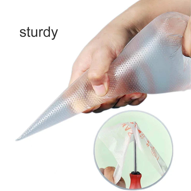 50/100pcs Pastry Bags Disposable Transparent Piping Bag Milking Oil Household Kitchen Baking Products for Cake Decorating TMZ