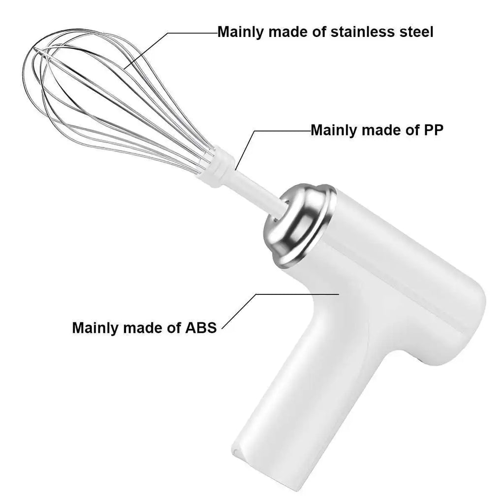 Portable Mixer Handheld Electric Egg Beater 1PCS Cordless Electric Food Mixer Three Speed Settings Kitchen Tools