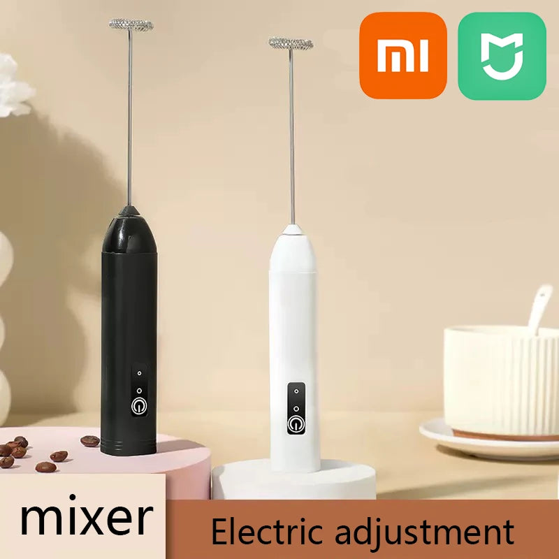 Xiaomi Electric Milk Frother Portable Egg Beater Hand Held Coffee Whisk Foam Mixer Rechargeable Kitchen Household Milk Foamer