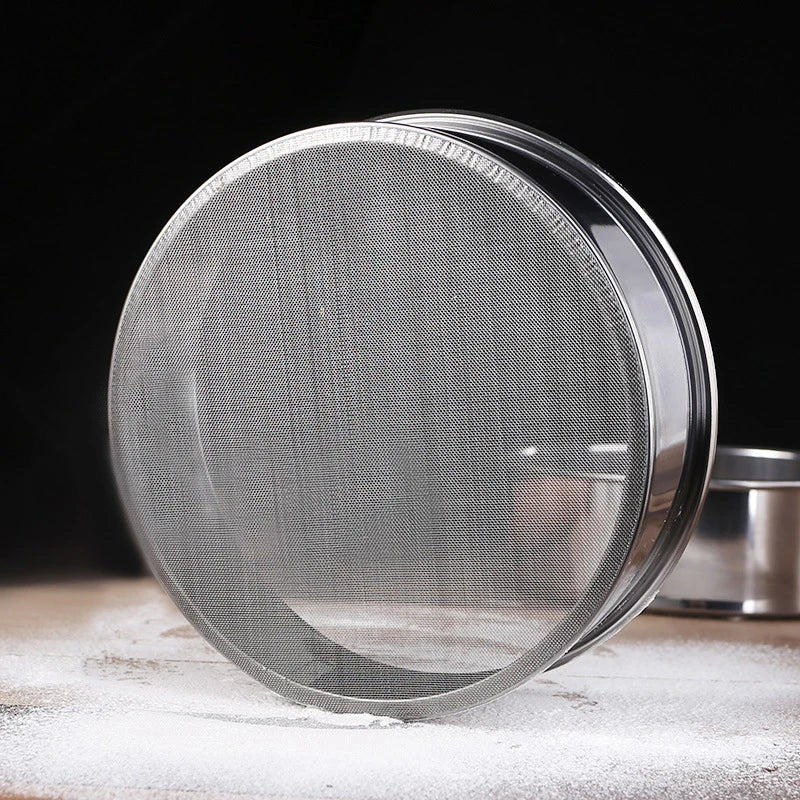 1pc 40/60 mesh Kitchen Ultrafine Mesh Flour Sifter Professional Round Sieve Stainless Steel Sugar Sieve Cake Baking Strainer
