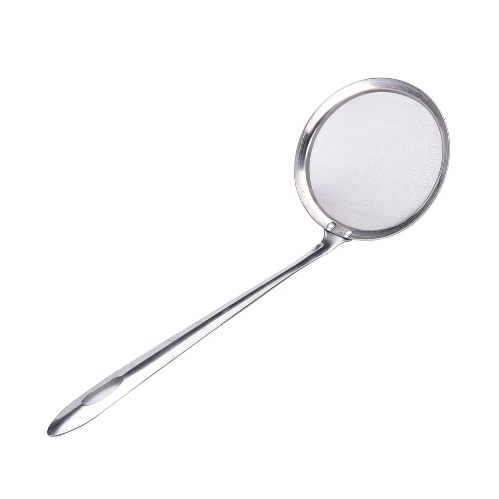 25/28/30cm Stainless Steel Wire Fine Mesh Oil Strainer Flour Colander Sieve Sifter Fryer Pastry Baking Tools Kitchen Accessories