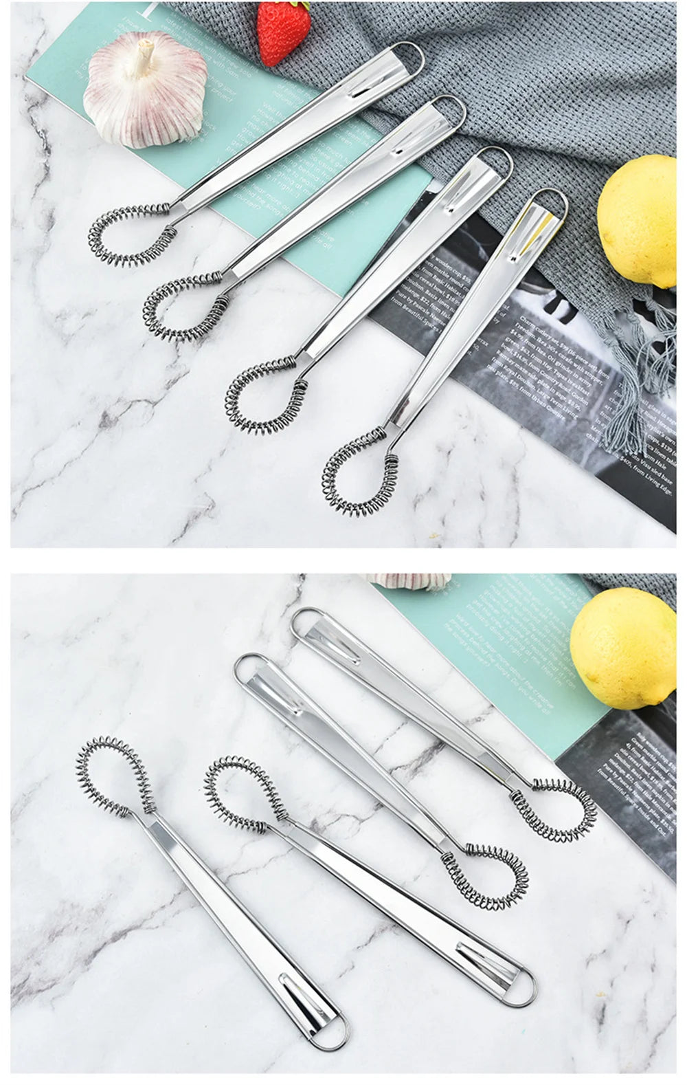 Stainless Steel Magic Hand Held Spring Whisk Mini Kitchen Eggs Sauces Mixer Spring Beater Hand Honey Cream Stir