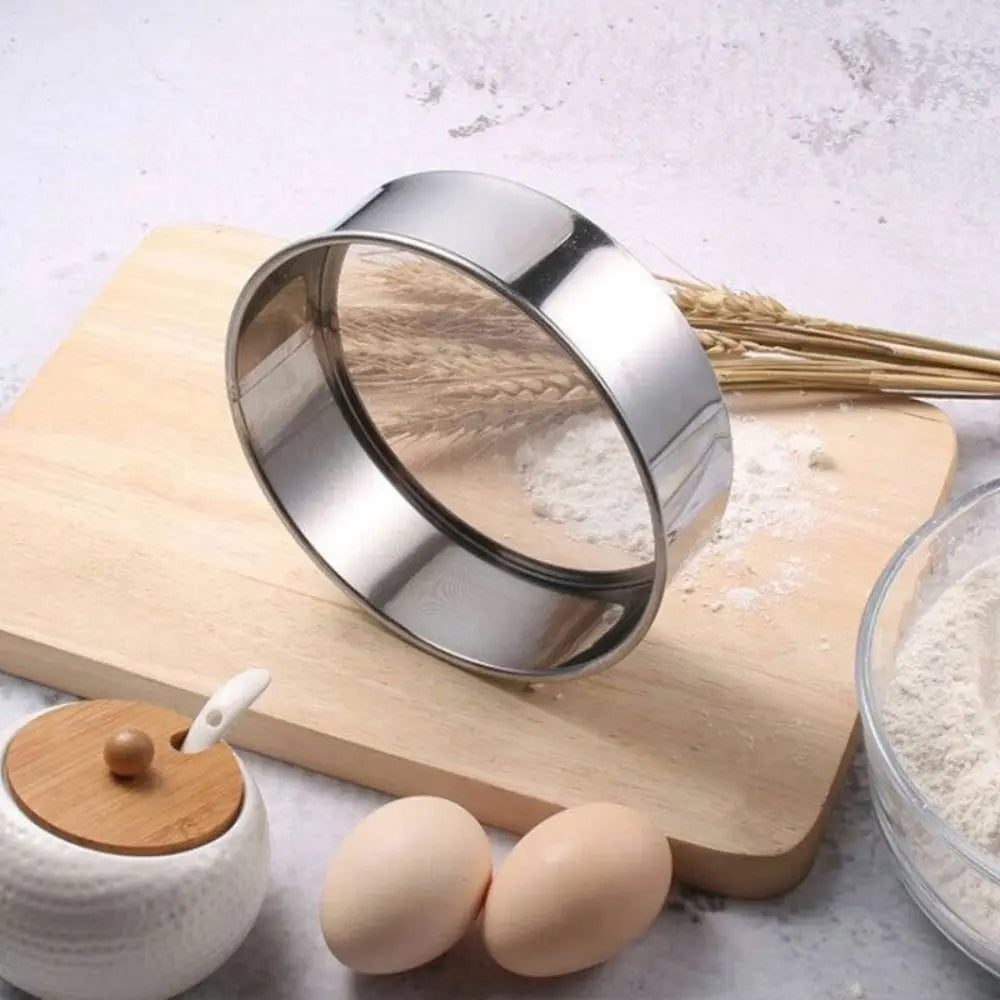 Durable Round Kitchen Mesh Flour Sifter Stainless Steel 12/18cm Flour Sieve Baking Tool Ultra-fine Strainer Sifters