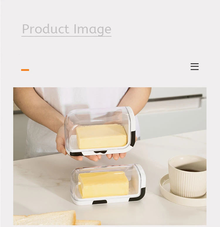 Joie MooMoo Butter Dish with Lid Butter container Butter Storage Box for Refrigerator Butter Cheese Storage Box Tableware