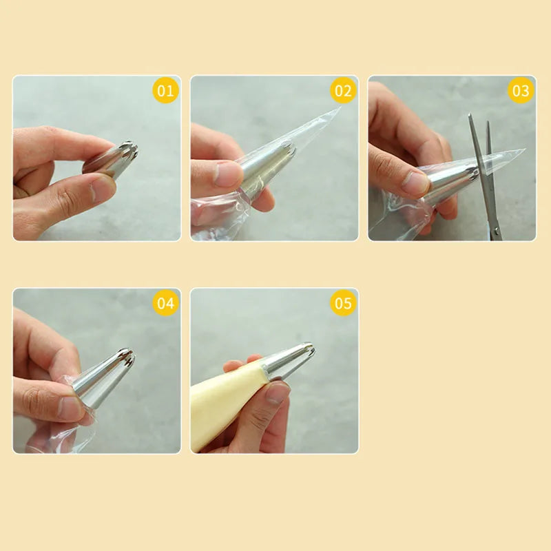 100pcs Thicken Disposable Pastry Bag Small/Large Size Piping Bag for All Size Nozzles Cake Cream Bag Bakeware Tool Fast Shipping