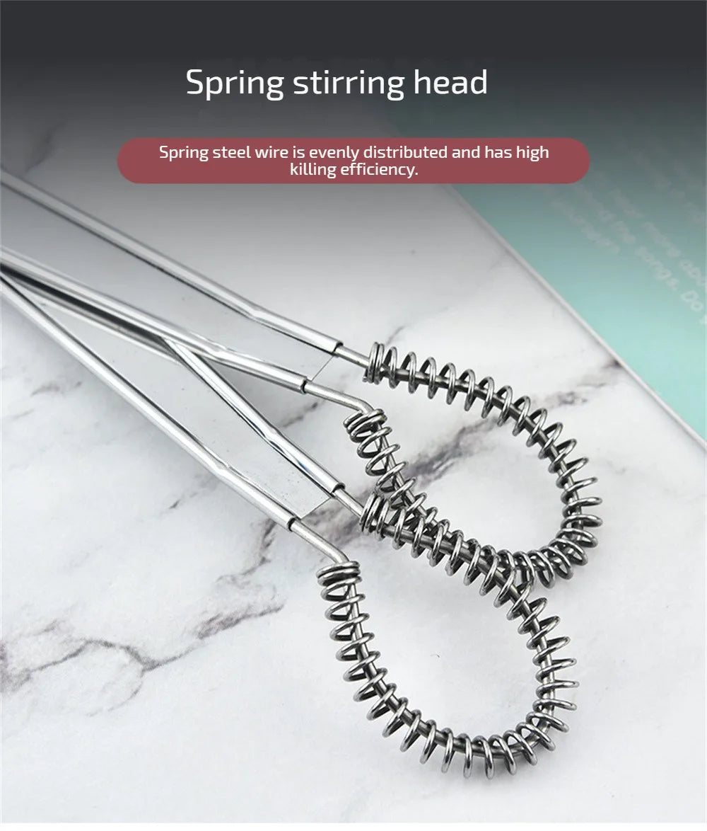 Stainless Steel Magic Hand Held Spring Whisk Mini Kitchen Eggs Sauces Mixer Spring Beater Hand Honey Cream Stir