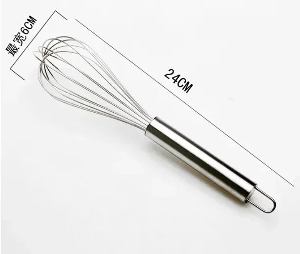 10-inchManual Egg Beater Stainless Whisk Kitchen Wire Balloon Whisk Milk egg cooker Egg Mixing Mixer Tools  kitchen gadgets