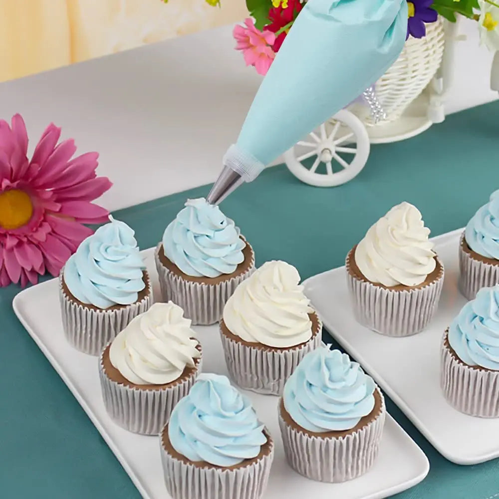 Piping Bags and Tips Set, Pastry Bags, Icing Bags Disposable for Cakes Decorating Kit Supplies Couplers Scraper Baking Supplies