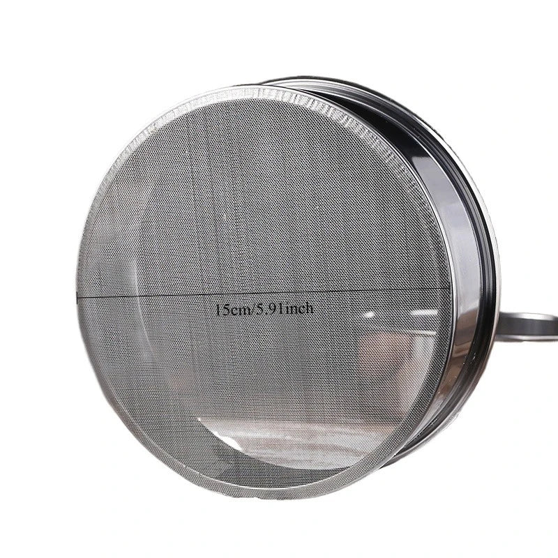 1pc 40/60 mesh Kitchen Ultrafine Mesh Flour Sifter Professional Round Sieve Stainless Steel Sugar Sieve Cake Baking Strainer