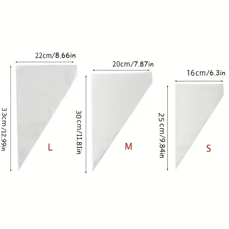 100PCS Disposable Pastry Bags, Extra Strong&Leak-Proof Piping Bags for Cake Decorating,Baking,Icing,and Crafts–Durable&Food Safe