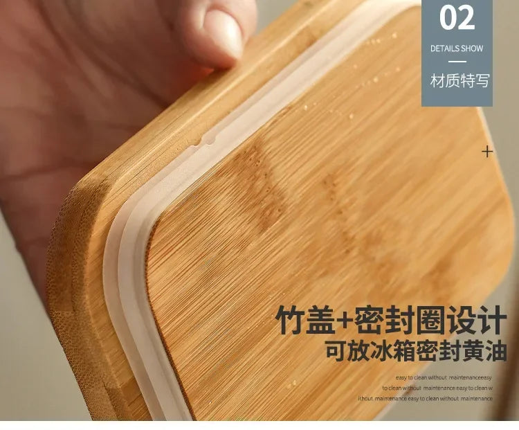 Butter Container Ceramic Box Restaurant Sealed Storage Box Cheese Box with Knife Butter Slicer Butter Dish Tableware