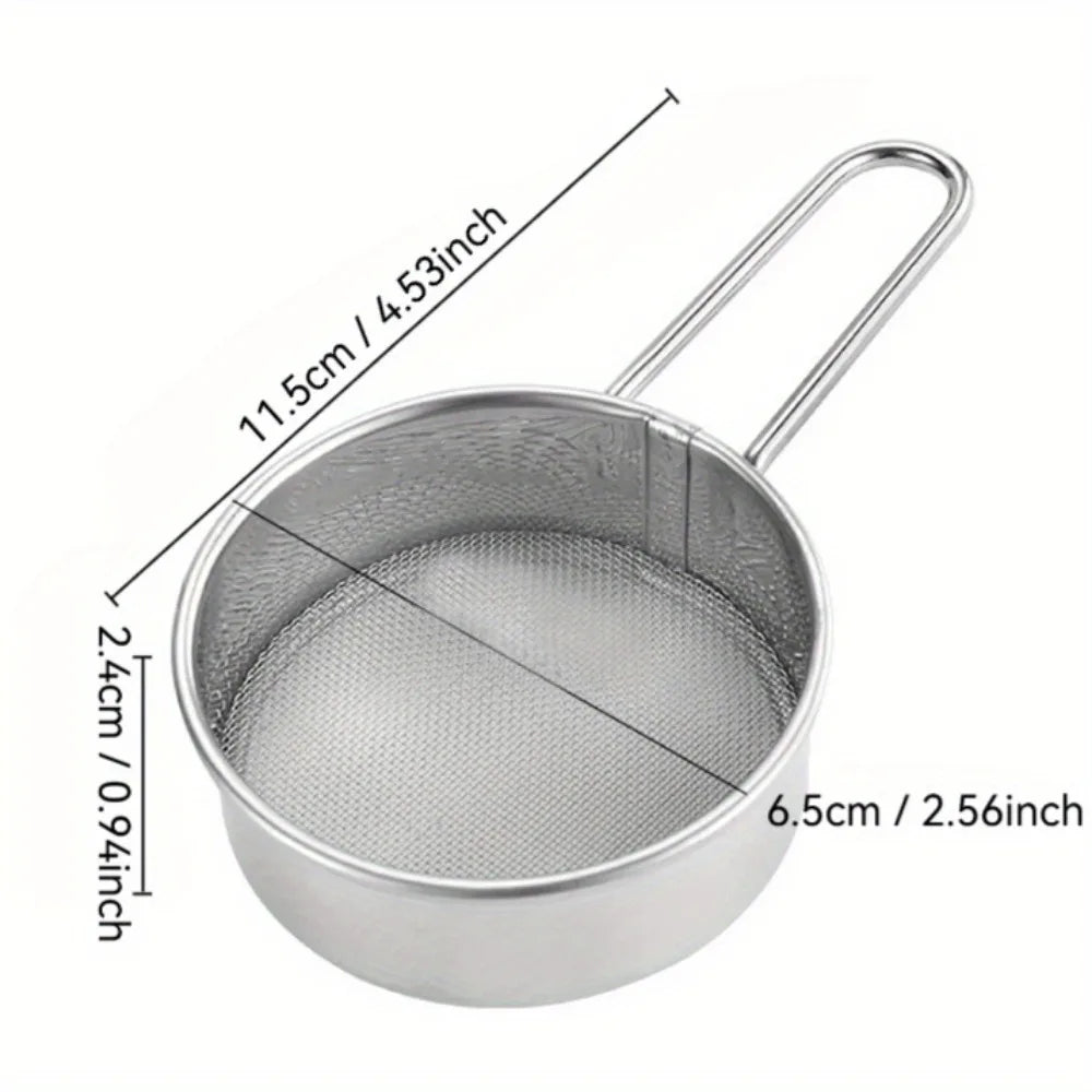1pc Manual Stainless Steel Flour Sieve for Manual Flour Sifter Strainer Funnel Tool for Sugar,Flour and Spices