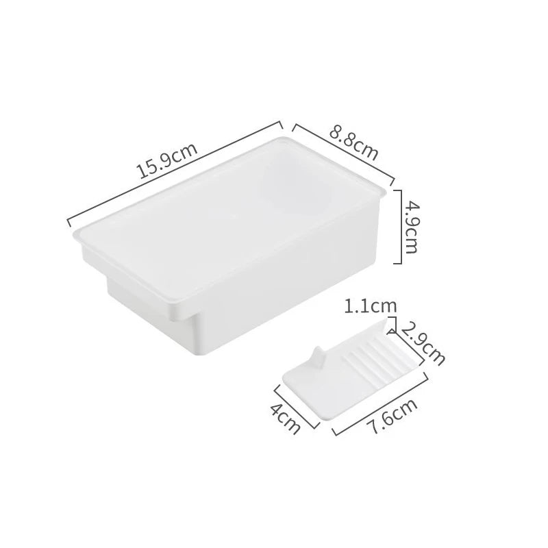 1Pc Butter Cheese Slice Holder With Lid Plastic Clear Cheese Box Sliced Cheese Container Fridge Storage Box Airtight Holder