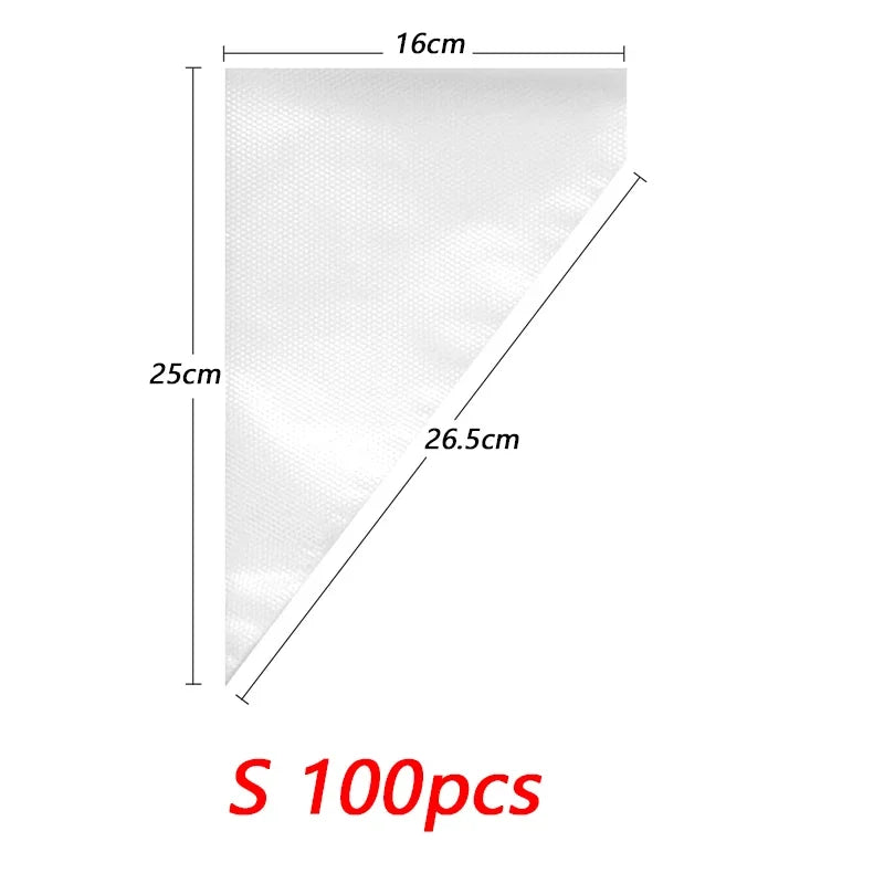100/50/20 PCS S/M/L Disposable Pastry Bag Cake Cream Decorating Bag Icing Kitchen Baking Piping Bag Pastry Tip Tool Cake Tools