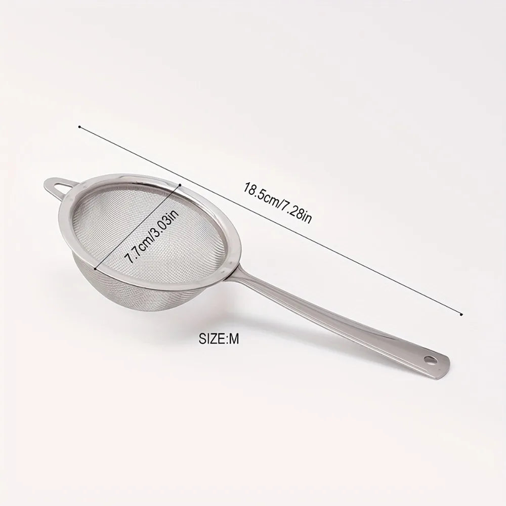 New Stainless Steel Matcha Sifter Very Fine Mesh Rust-Proof Tea Strainer Easy to Clean Small Food Sifters for Kitchen