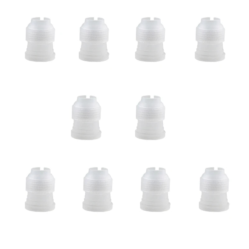 DIY Reusable Puff Cake Tip Silicone Pastry Bag Cream Butter Stainless Steel Nozzle Decor Baking Piping Bags Kitchen Tools