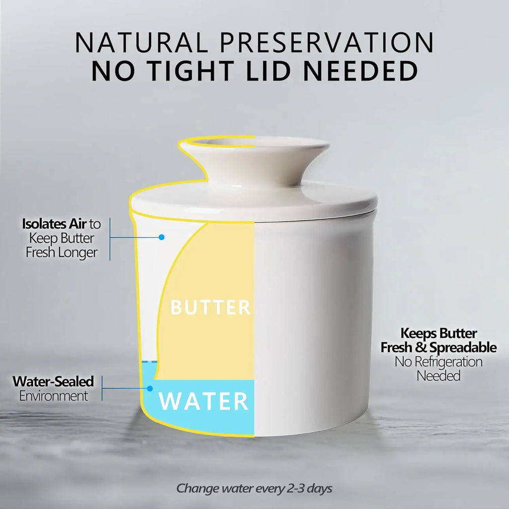 1set Ceramic butter jar with lid, butter cup, household cheese preservation storage jar, Western-style butter box, gift