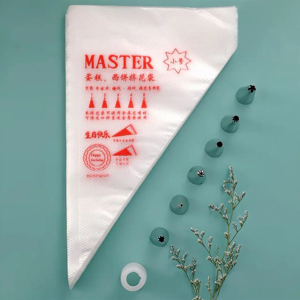 100 PCS Thick Disposable Pastry Bags DIY Cake Cream Decoration Piping Bag Icing Bag Baking Supplies Pastry Sleeves