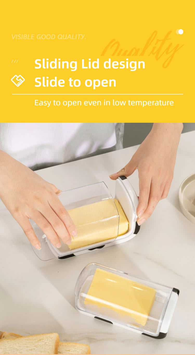 Joie MooMoo Butter Dish with Lid Butter container Butter Storage Box for Refrigerator Butter Cheese Storage Box Tableware