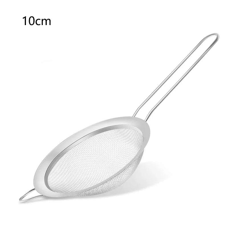Stainless Steel Sieve Fine Mesh Filter Slotted Spoon Kitchen Accessories For Cooking Baking Oil Flour Strainer Sifter