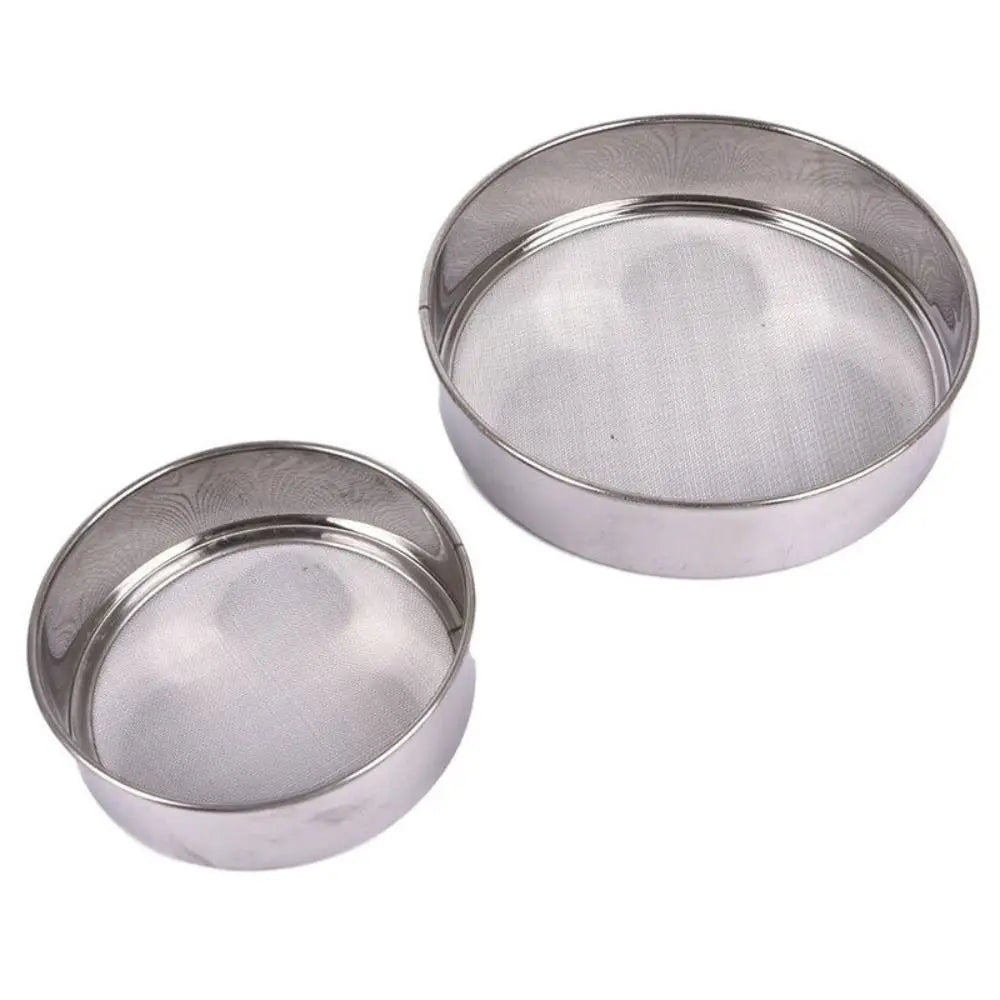 Durable Round Kitchen Mesh Flour Sifter Stainless Steel 12/18cm Flour Sieve Baking Tool Ultra-fine Strainer Sifters