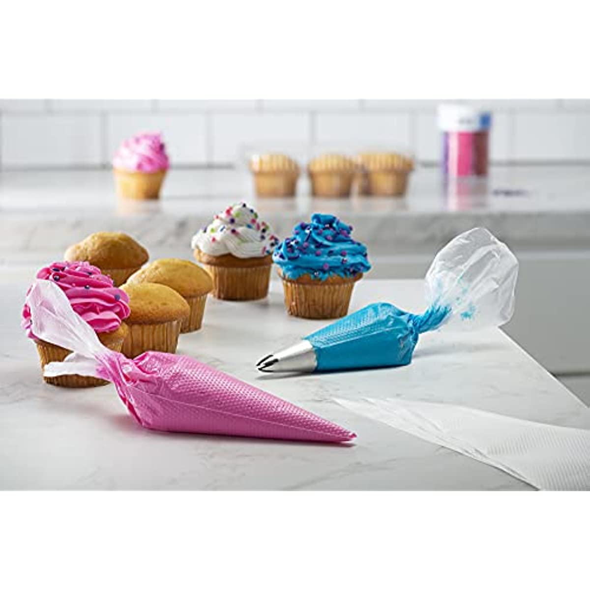 200pcs Anti Burst Piping Bags Icing Piping Bag Birthday Cake making Pastry Bags Package Kitchen Baking Supplies