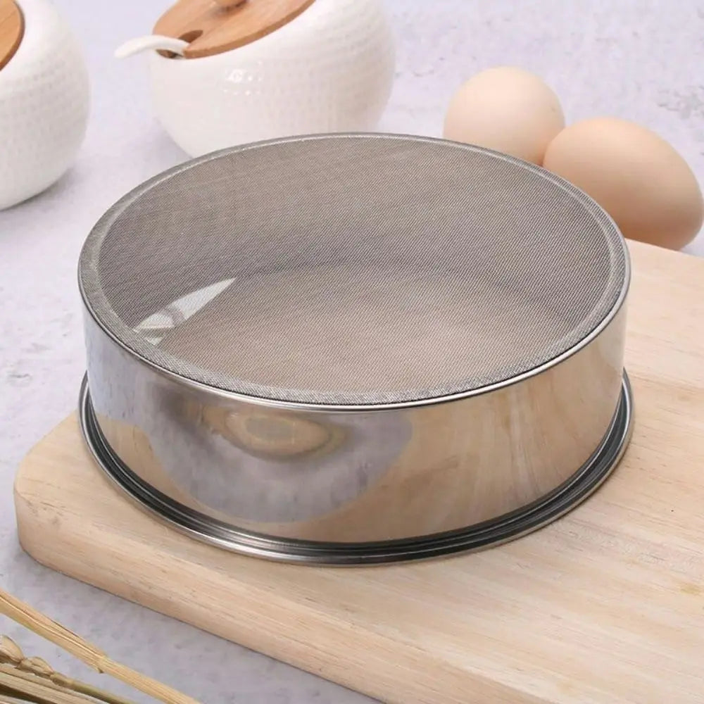 Durable Round Kitchen Mesh Flour Sifter Stainless Steel 12/18cm Flour Sieve Baking Tool Ultra-fine Strainer Sifters