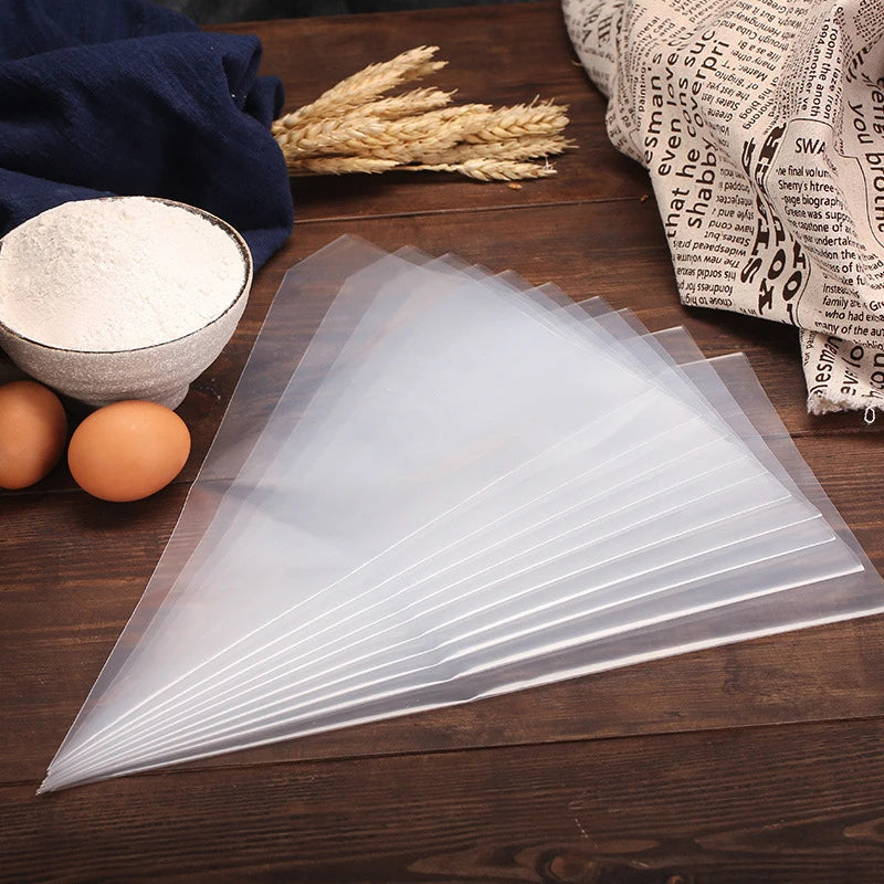 50Pcs Thicken Pastry Bags Cake Cream Decorating Bag Cupcake Icing Fondant Decorating Kitchen Baking Piping Bag Cream Cake Tool