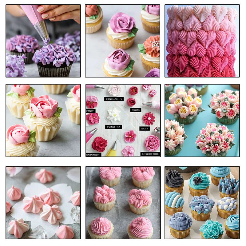 Pastry Nozzles Set With Box Stainless Steel Pastry Cream Piping Bag Cupcake Desert Cake Decorating Baking Accessories And Tools