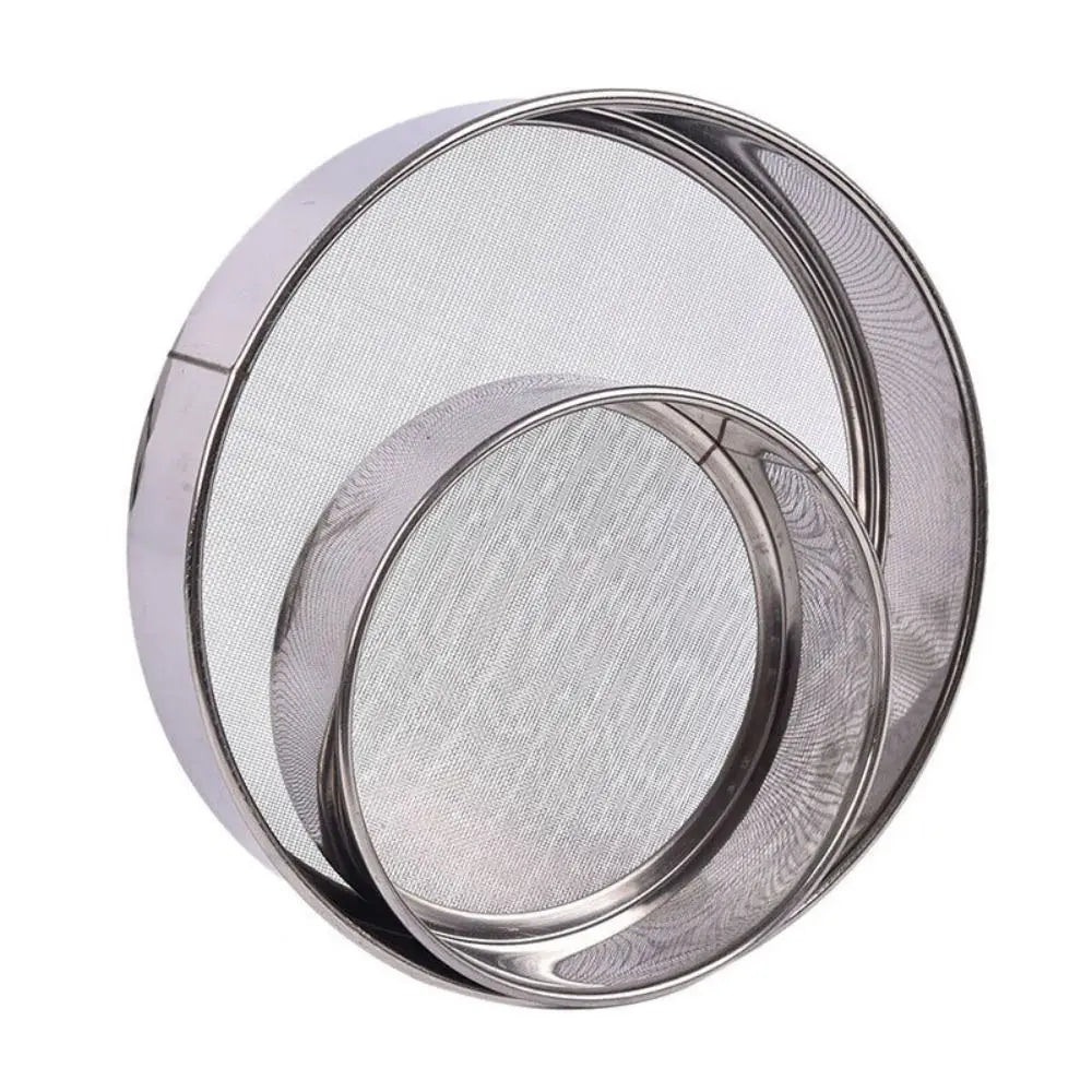 Durable Round Kitchen Mesh Flour Sifter Stainless Steel 12/18cm Flour Sieve Baking Tool Ultra-fine Strainer Sifters