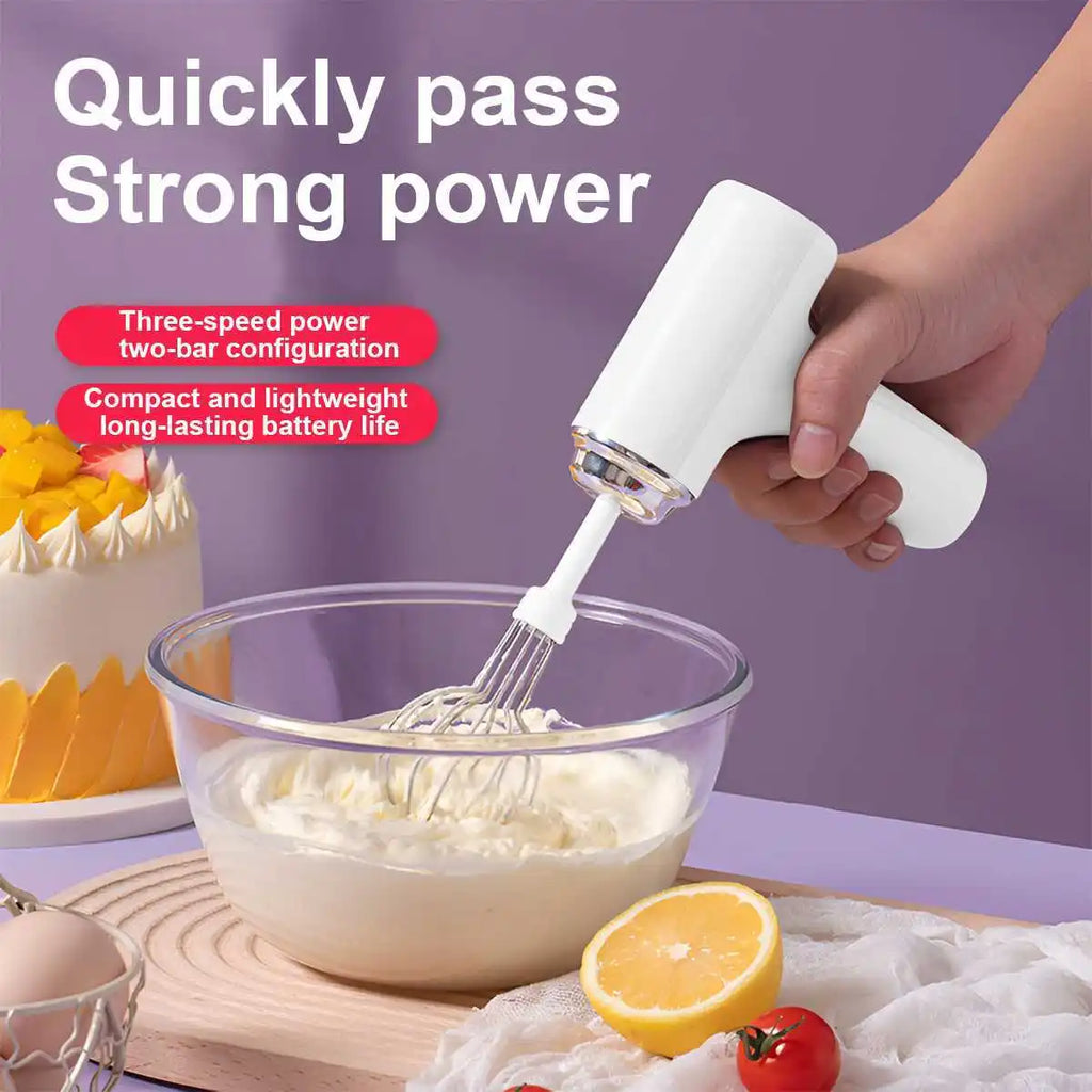 Portable Mixer Handheld Electric Egg Beater 1PCS Cordless Electric Food Mixer Three Speed Settings Kitchen Tools