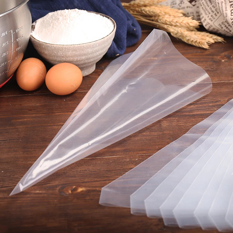 50Pcs Thicken Pastry Bags Cake Cream Decorating Bag Cupcake Icing Fondant Decorating Kitchen Baking Piping Bag Cream Cake Tool