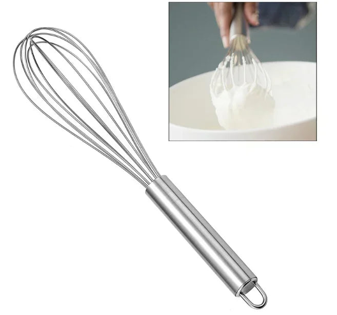 10-inchManual Egg Beater Stainless Whisk Kitchen Wire Balloon Whisk Milk egg cooker Egg Mixing Mixer Tools  kitchen gadgets