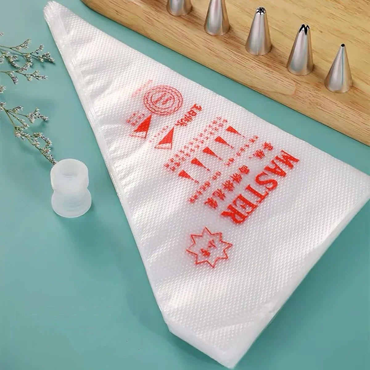 100 PCS Thick Disposable Pastry Bags DIY Cake Cream Decoration Piping Bag Icing Bag Baking Supplies Pastry Sleeves