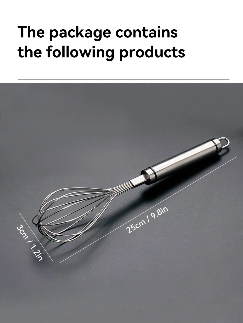 WORTHBUY Egg Whisk Stainless Steel Kitchen Balloon Whisks Manual Egg Beater Blender Egg Mixing Mixer Tools