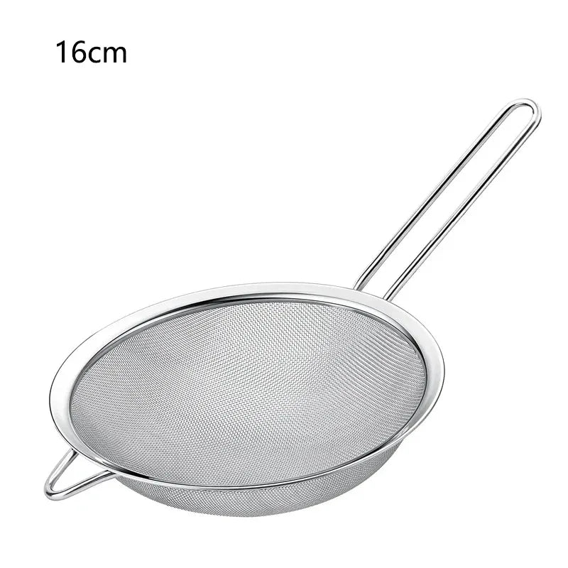 Stainless Steel Sieve Fine Mesh Filter Slotted Spoon Kitchen Accessories For Cooking Baking Oil Flour Strainer Sifter