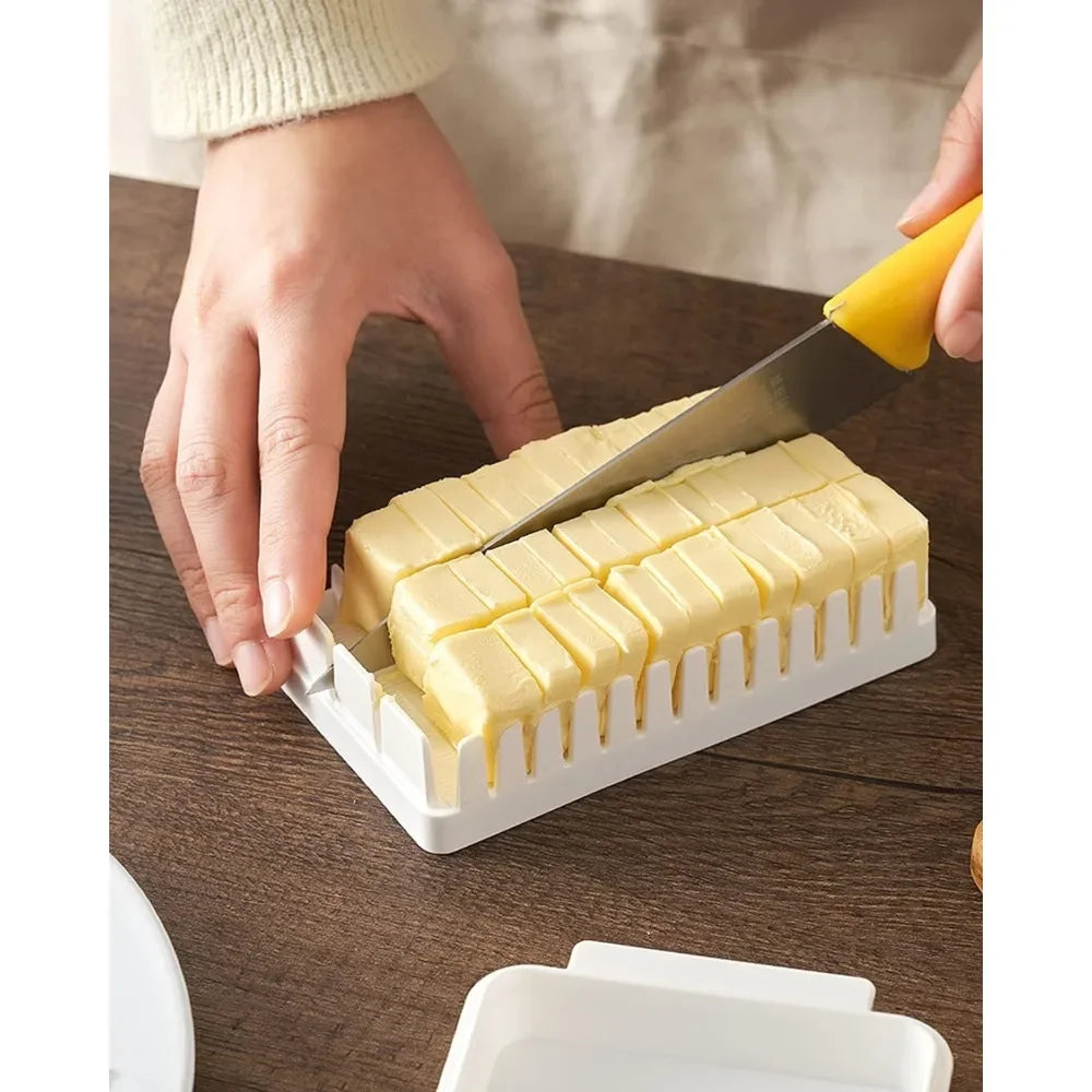 1pc Butter Dish Storage Box Lid Covered Keeper Plastic Lid for Airtight Storage of Cheese Tray Kitchen Tools